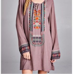 Embroidered Boho Tunic/Dress